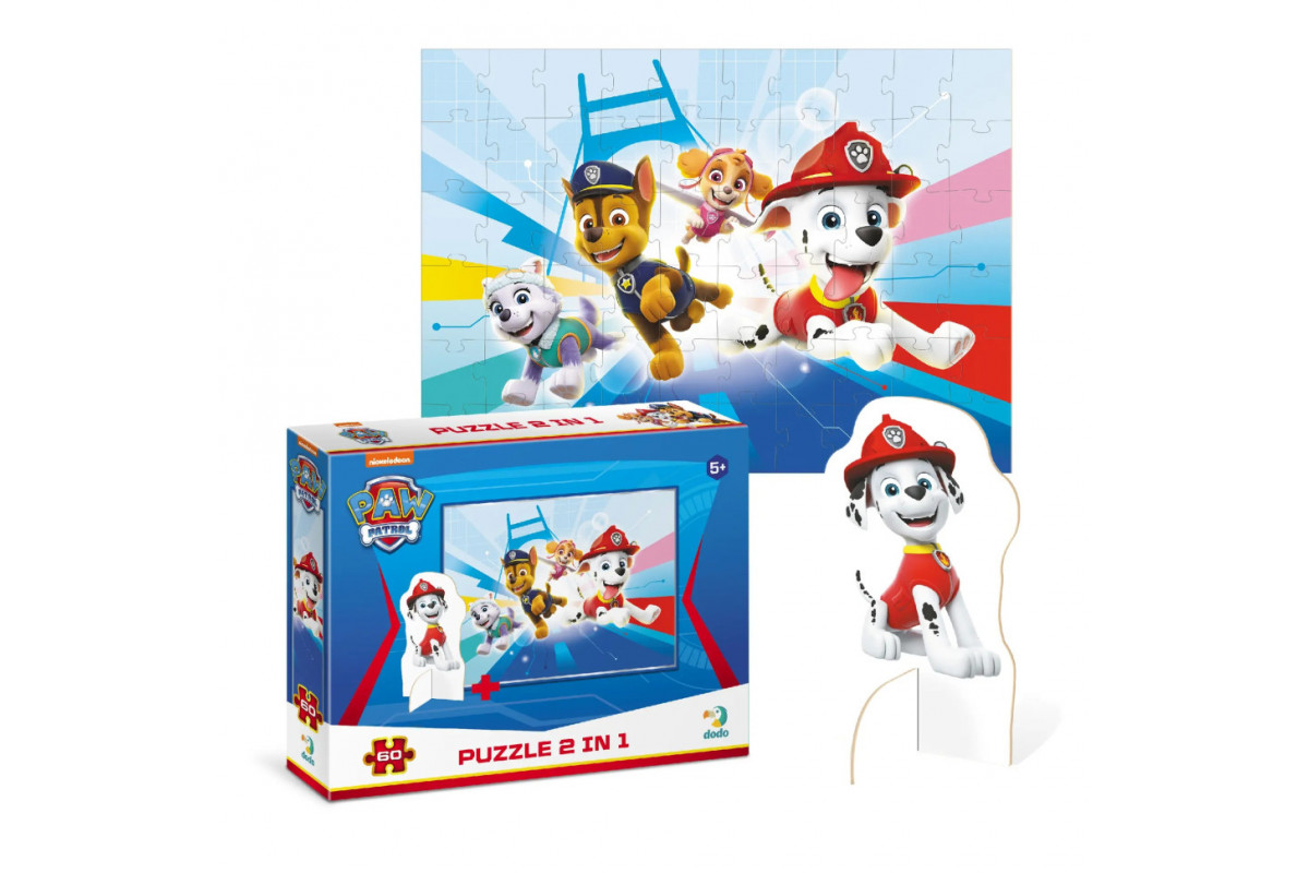 Дитячі Пазли Paw Patrol "Місія кличе" DoDo 200165 60 елементів, з фігуркою