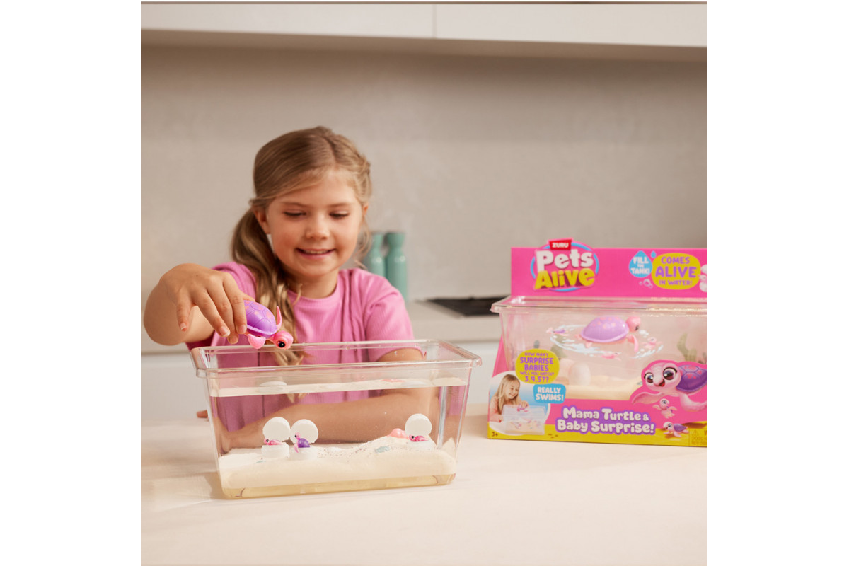 Интерактивный игровой набор Мама черепаха с сюрпризом Pets & Robo Alive 9560 "Mama & Baby Surprise"