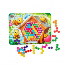 Деревянный пазл-вкладыш "Веселые пчелки" Ubumblebees (ПСД165) PSD165 сортер-тетрис