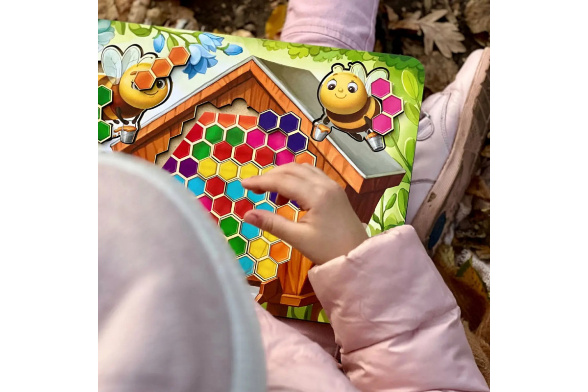 Деревянный пазл-вкладыш "Веселые пчелки" Ubumblebees (ПСД165) PSD165 сортер-тетрис