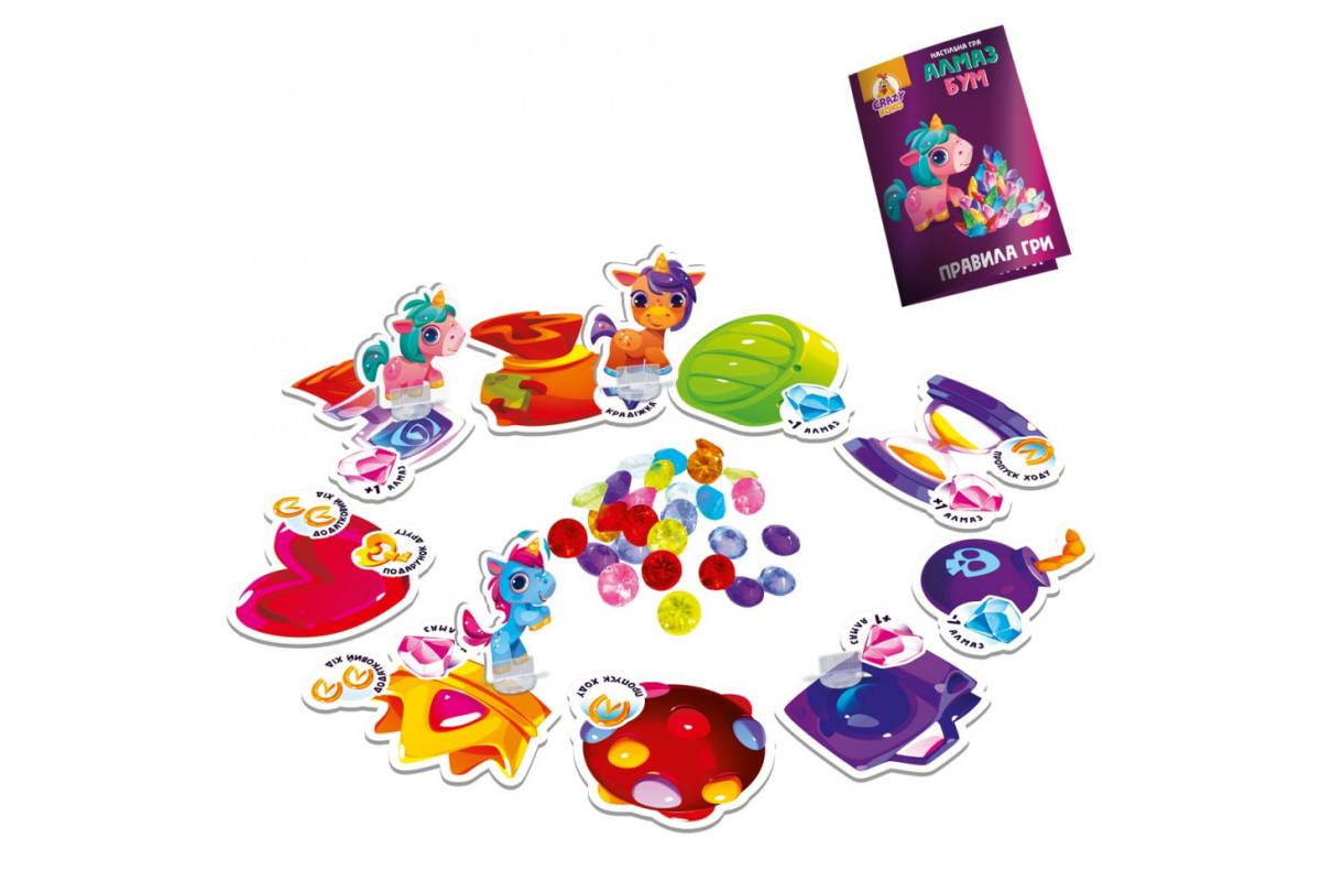 Гра настільна розважальна "Алмаз бум" Єдиноріжка VT8055-31, 2-4 ігрока
