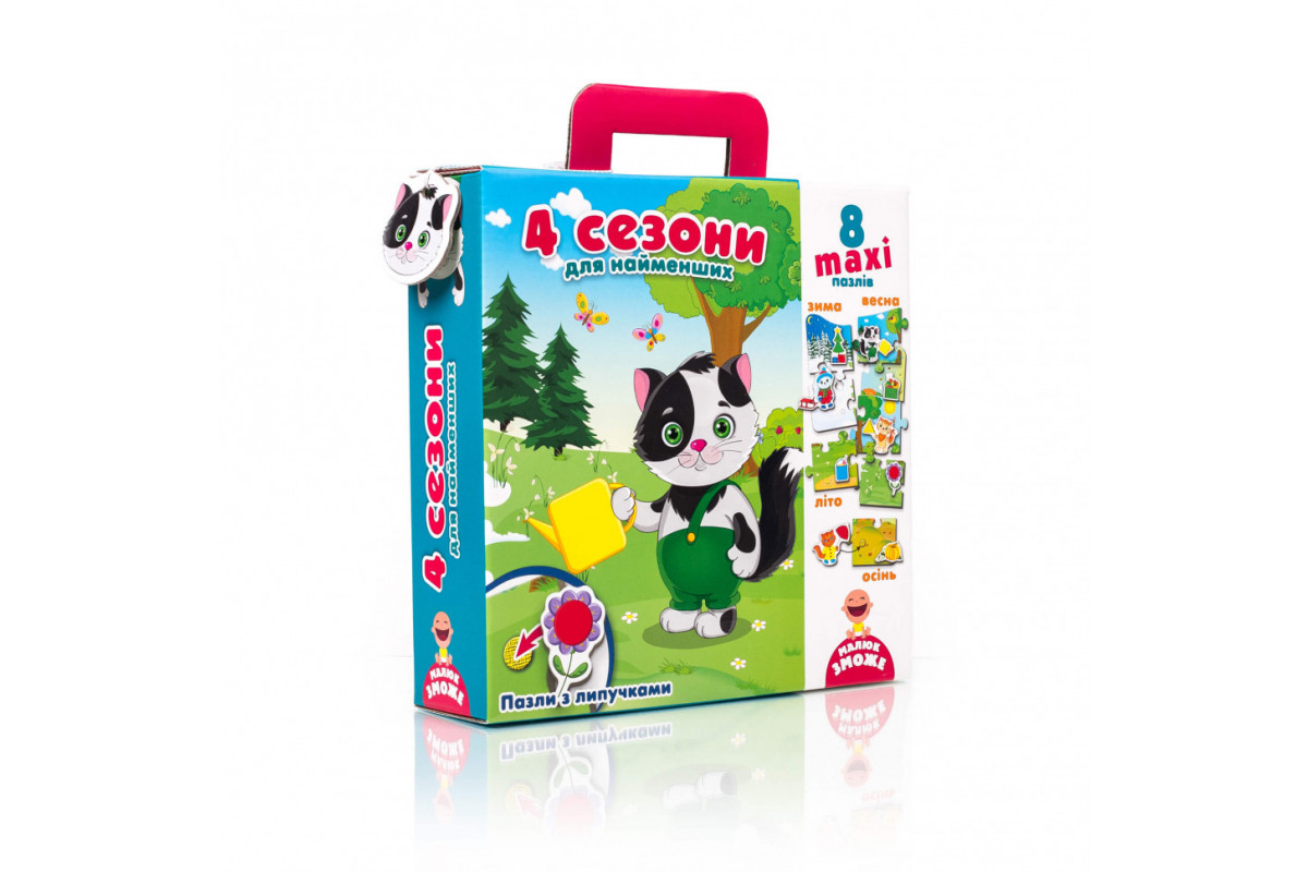 Пазл с липучками для самых маленьких VT2907, 8 деталей  "4 сезона" (укр)