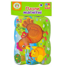 Детские пазлы на магните "Курочка и цыпленок" А5 VT3205-78, 12 элементов