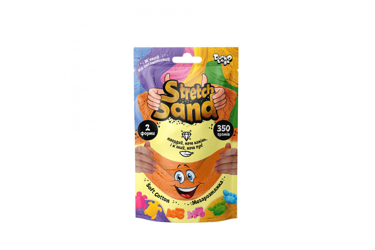 Набор креативного творчества "Stretch Sand" STS-04-02U пакет 350 гр Оранжевый