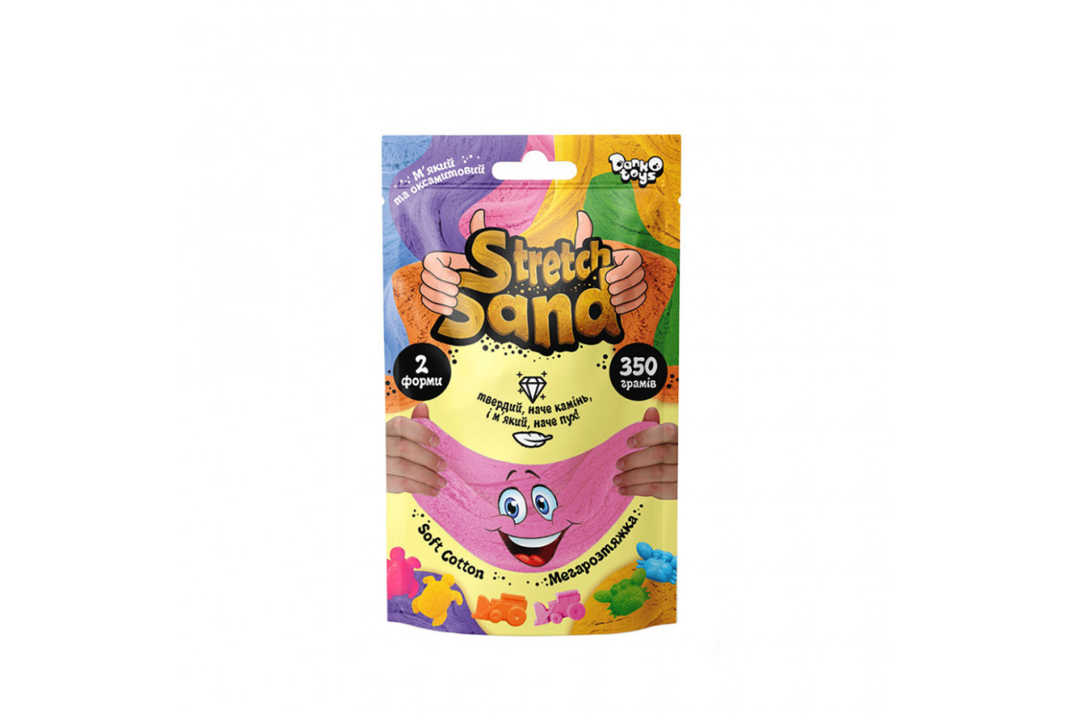 Набор креативного творчества "Stretch Sand" STS-04-02U пакет 350 гр Розовый