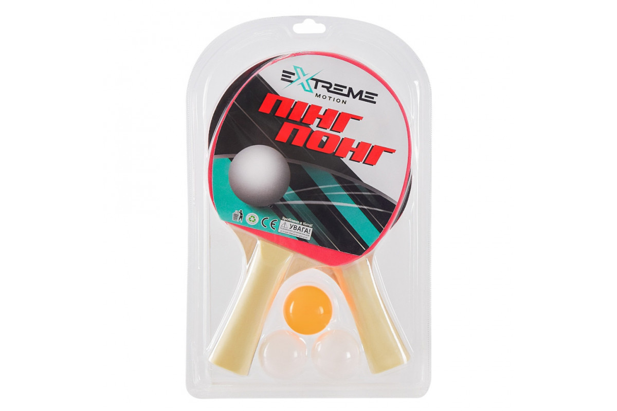 Набір для настільного тенісу "Extreme" TT2431, 2 ракетки, 3 м'ячики