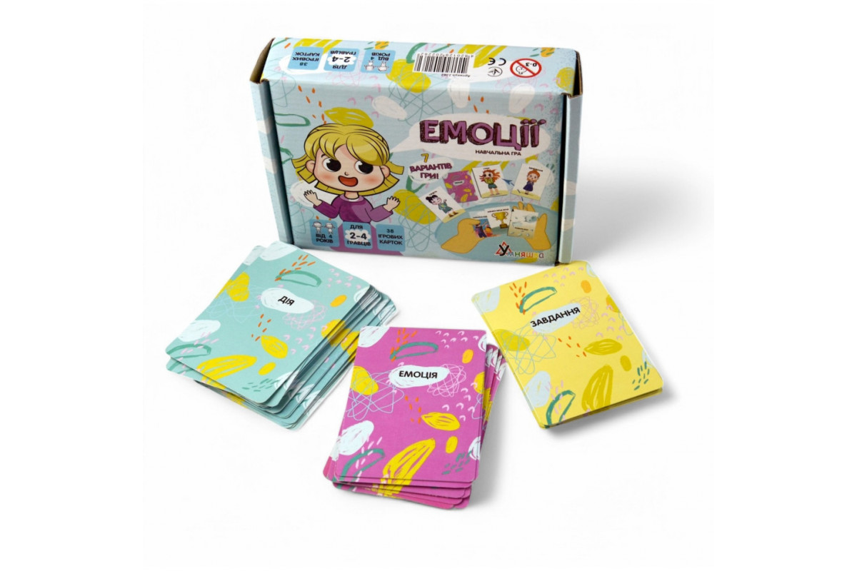 Настільна гра "Емоції" 2262-UM 37 карток, 7 варіантів гри