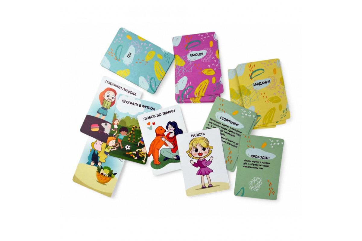 Настільна гра "Емоції" 2262-UM 37 карток, 7 варіантів гри