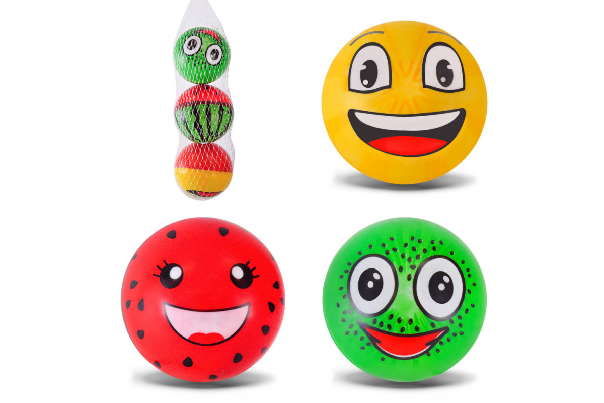 Набір дитячих м'ячиків FB24336 розмір 10 см, різнокольорові
