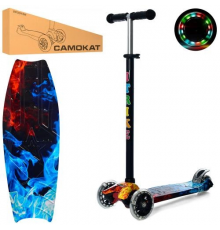 Самокат детский MAXI iTrike JR 3-055-1-WP14 с подсветкой