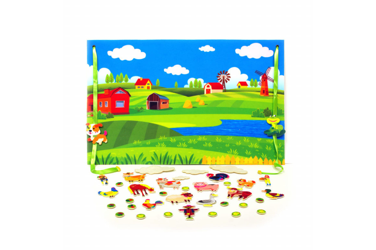 Ігровий килимок "Подорож до бабусі" 190037 фігурки на липучках