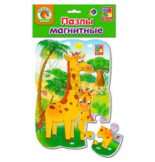 Детские пазлы на магните "Жирафики" А5 VT3205-79, 12 элементов