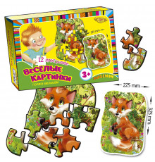 Детская настольная игра "Веселые картинки. Лисенок" MKM0335, 12 пазлов