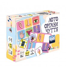 Дитяче лото "Органи чуття" 2279-UM 4 поля, 48 фішок