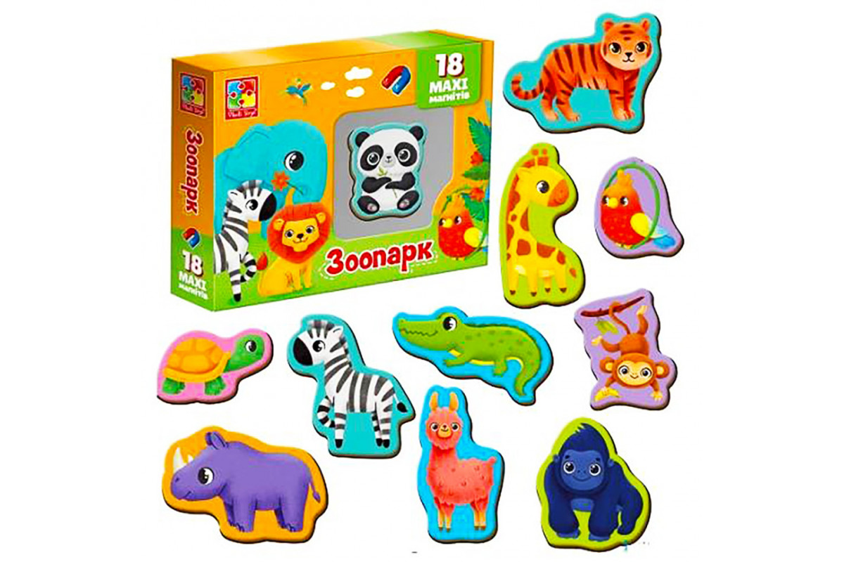 Набор магнитов MAXI "Зоо" Vladi Toys VT3106-25, 18 шт