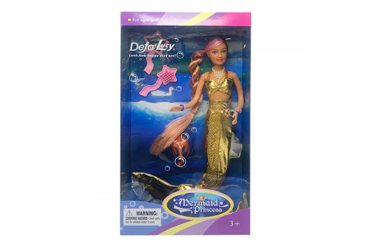 Кукла DEFA 20983 русалка  Золотой