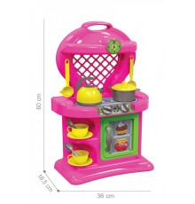 Детская игровая кухня 10 2155TXK с посудой
