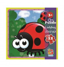Пазлы детские "Насекомые" LI01, 12 элементов