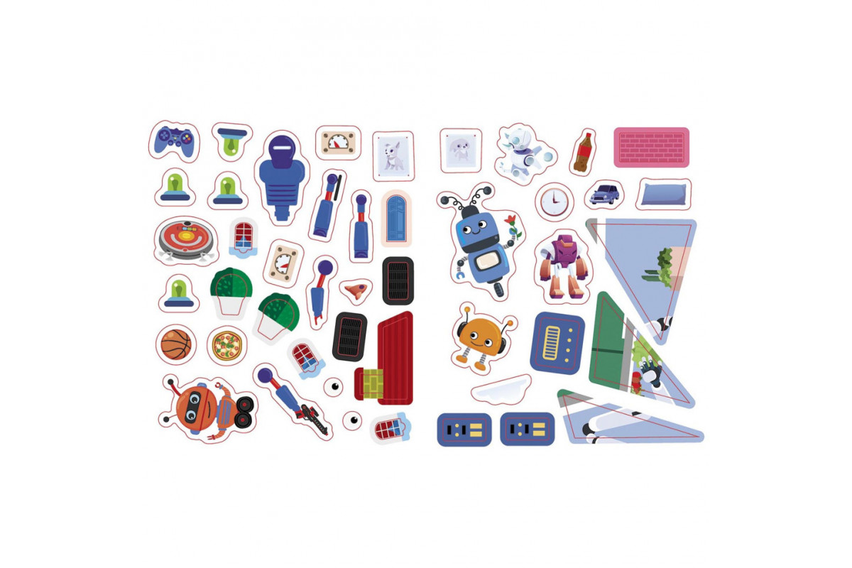 Познавательные активити Роботы 1270005 с наклейками