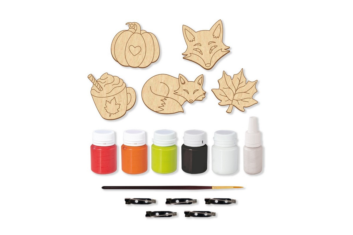 Набір заготовок для створення значків "Яскрава осінь" FDCKW-059