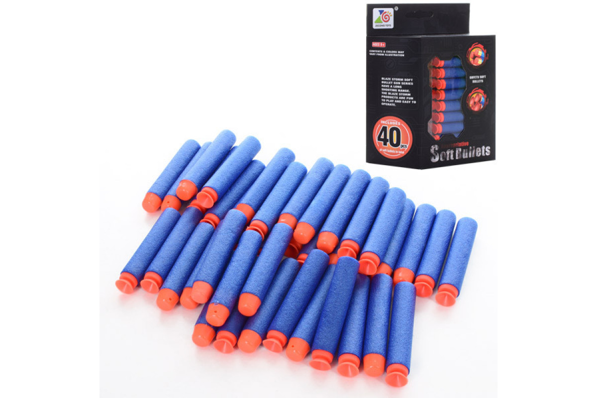 Мягкие пульки для бластеров ZC08, 40 шт в наборе