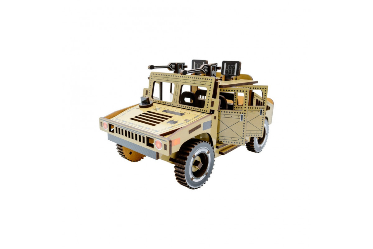 Дерев'яний 3D конструктор "Humvee" Puz-00927, 100 деталей