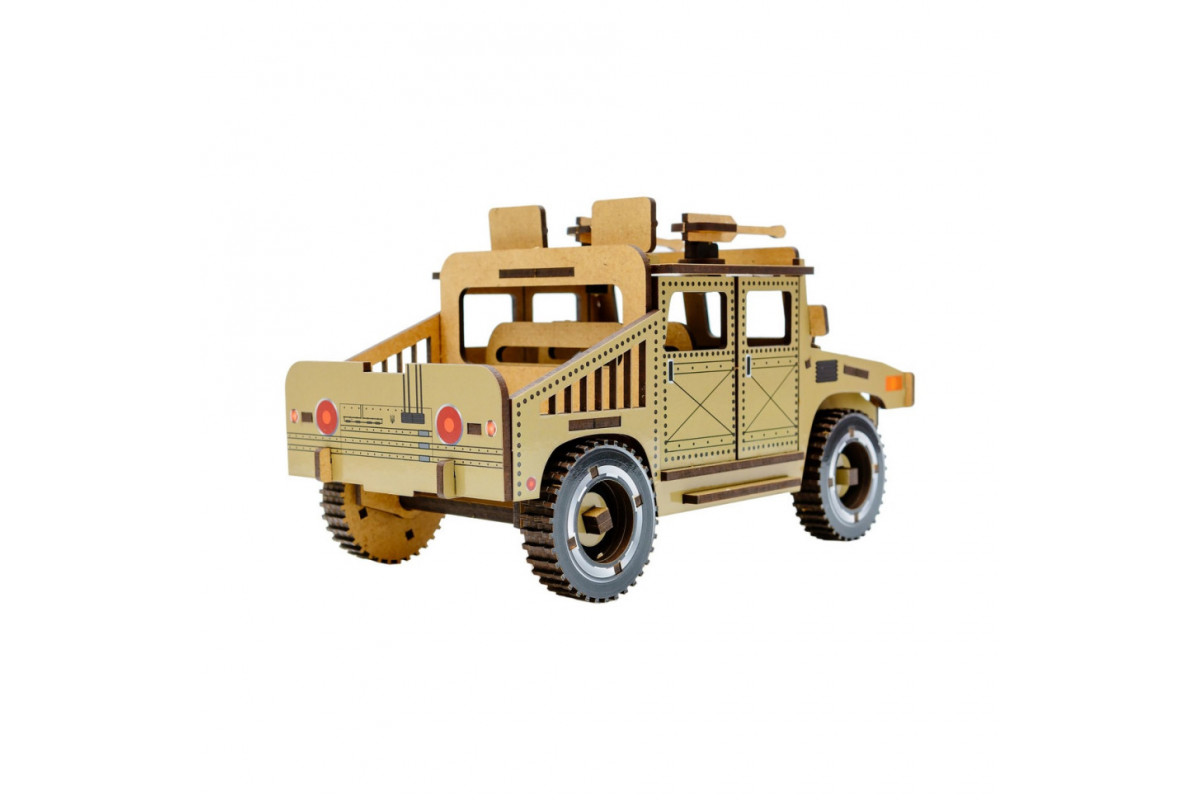 Дерев'яний 3D конструктор "Humvee" Puz-00927, 100 деталей
