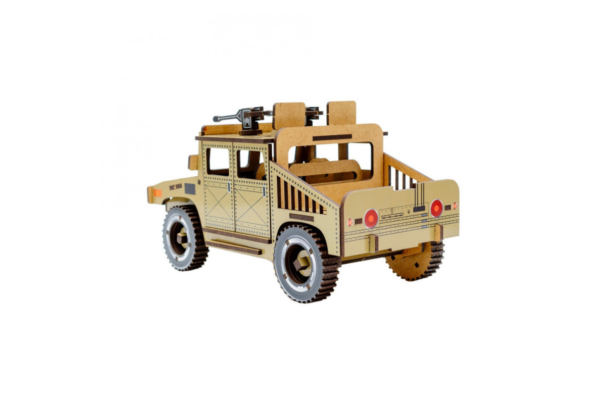 Дерев'яний 3D конструктор "Humvee" Puz-00927, 100 деталей