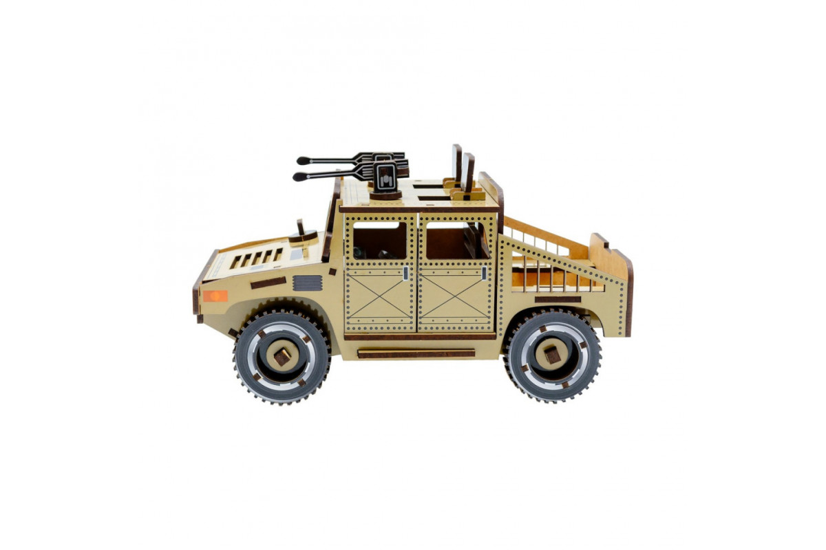 Дерев'яний 3D конструктор "Humvee" Puz-00927, 100 деталей