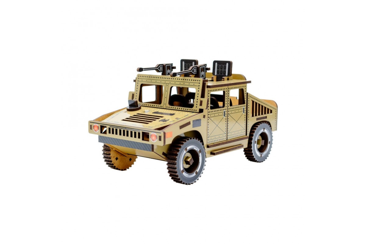 Дерев'яний 3D конструктор "Humvee" Puz-00927, 100 деталей