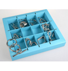 Набор головоломок 10 Metall Puzzles blue Eureka 3D Puzzle 473356, 10 головоломок