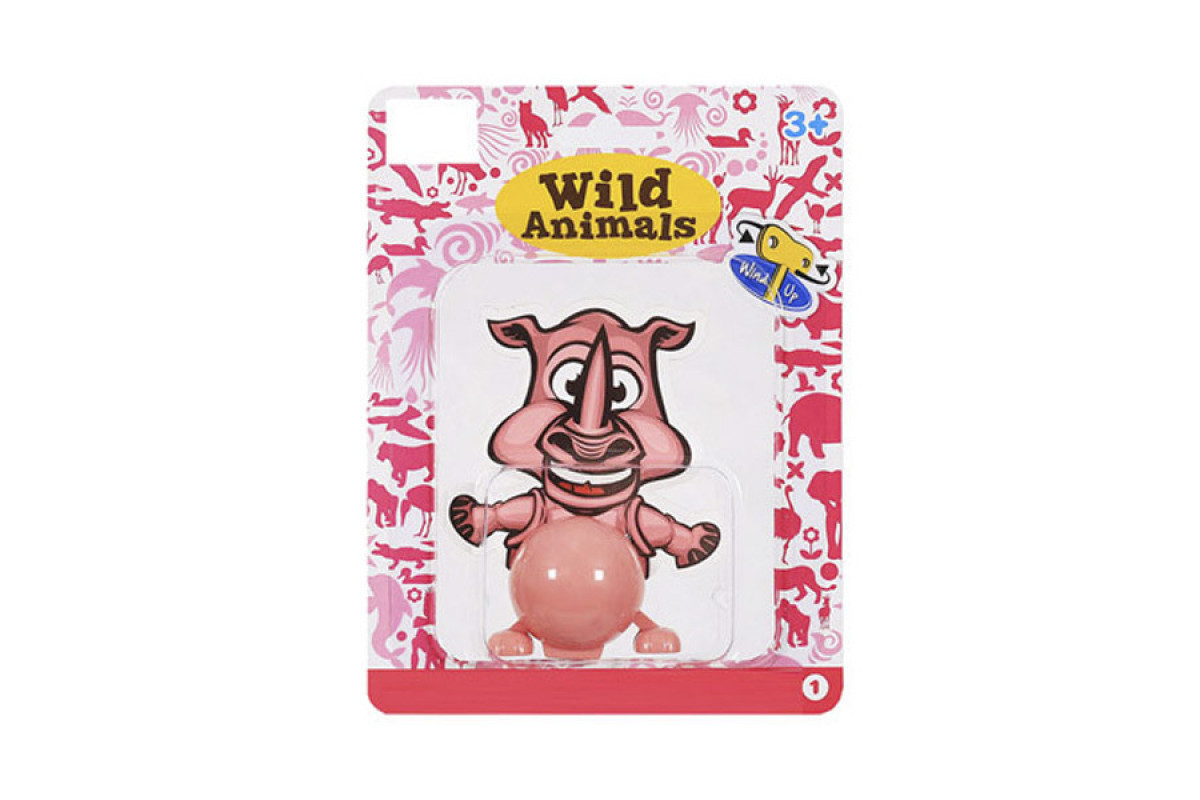 Іграшка заводна "Тварини" 2029A 14 см  Носоріг