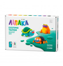 Набір самозатвердіючого пластиліну Екзотичні тварини Тарантул, черепаха, жаба ЛІПАКА 60050-UA01