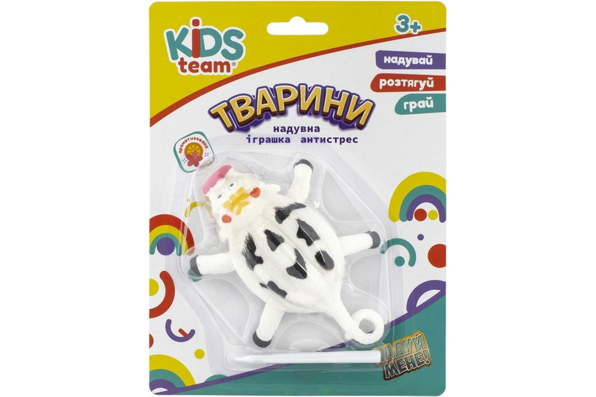 Дитяча надувна іграшка антистрес Тварини "Корова" CKS-10234C_1