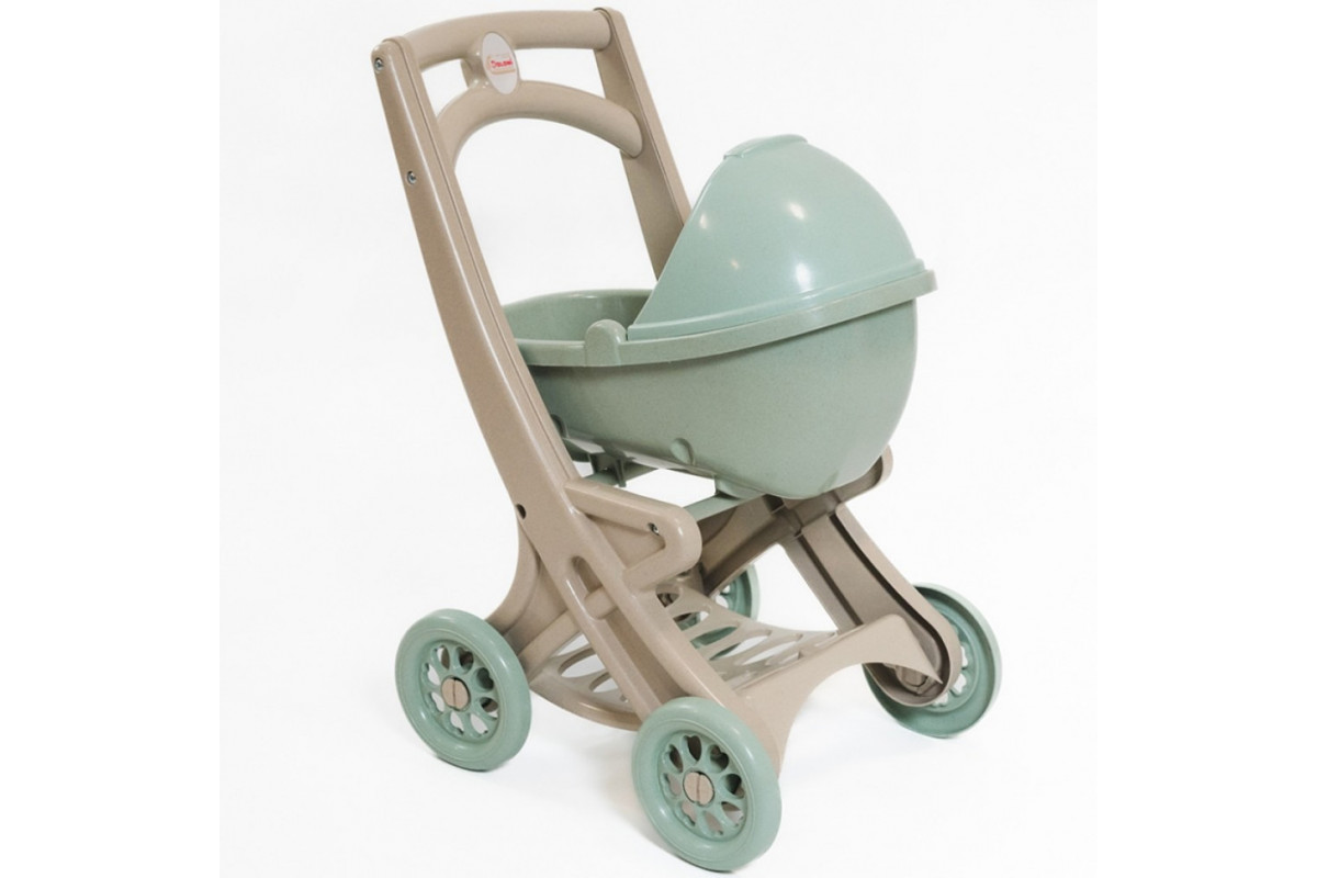 Коляска для ляльок з люлькою 0121/01eco бірюзовий