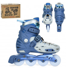 Детские раздвижные ролики A4155-L-BL, размер 35-38