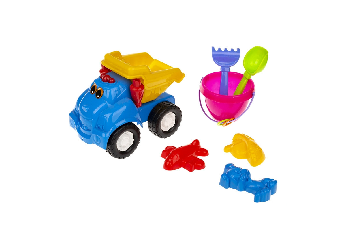 Іграшковий самоскид "Смайл" №3 0145 з набором для пісочниці Синій