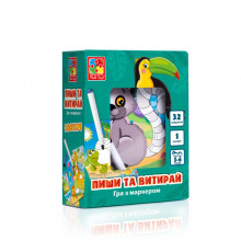 Настольная игра Пиши и вытирай "Зоопарк" Vladi Toys VT5010-20 укр
