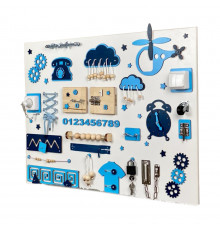 Розвиваюча іграшка Бізіборд за методикою Монтессорі TG270035370, 80х60 см, Синій