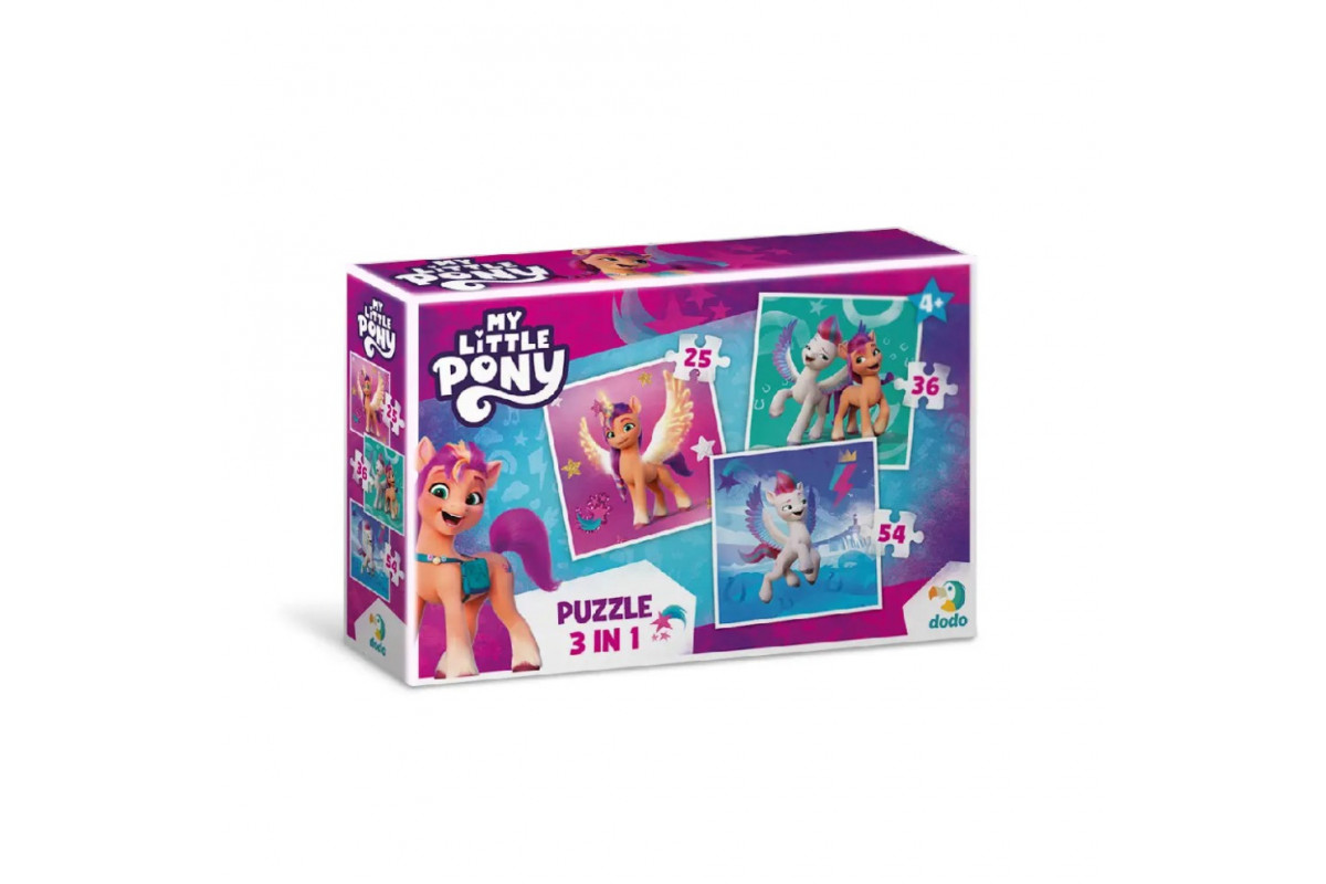 Дитячі Пазли 3 в 1 My Little Pony "Зіпп та Санні" DoDo 200384
