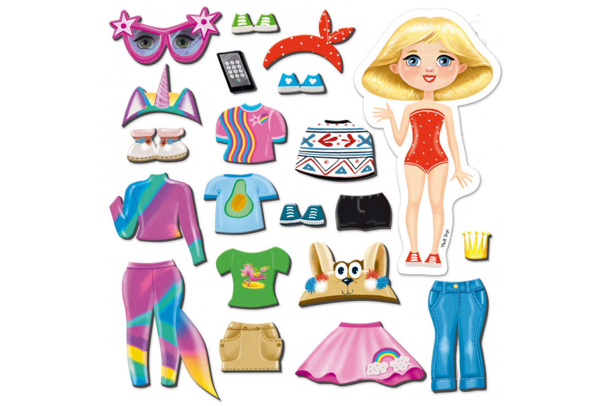 Магнітна гра Одевашка "Trendy girl" Vladi Toys VT3204-32 Укр