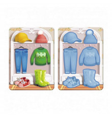 Деревянный пазл-вкладыш "Одежда-1" Ubumblebees (ПСФ118) PSF118 фон с подсказкой