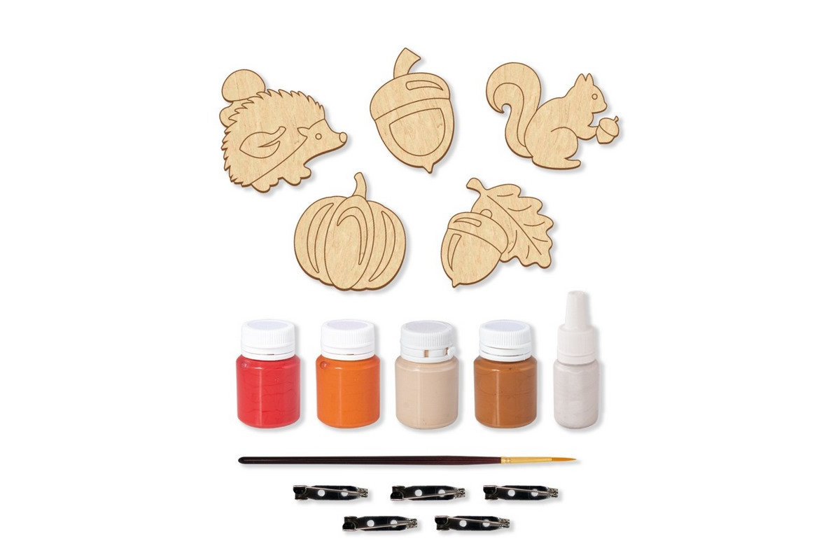 Набір заготовок для створення значків "Осінні мотиви" FDCKW-060