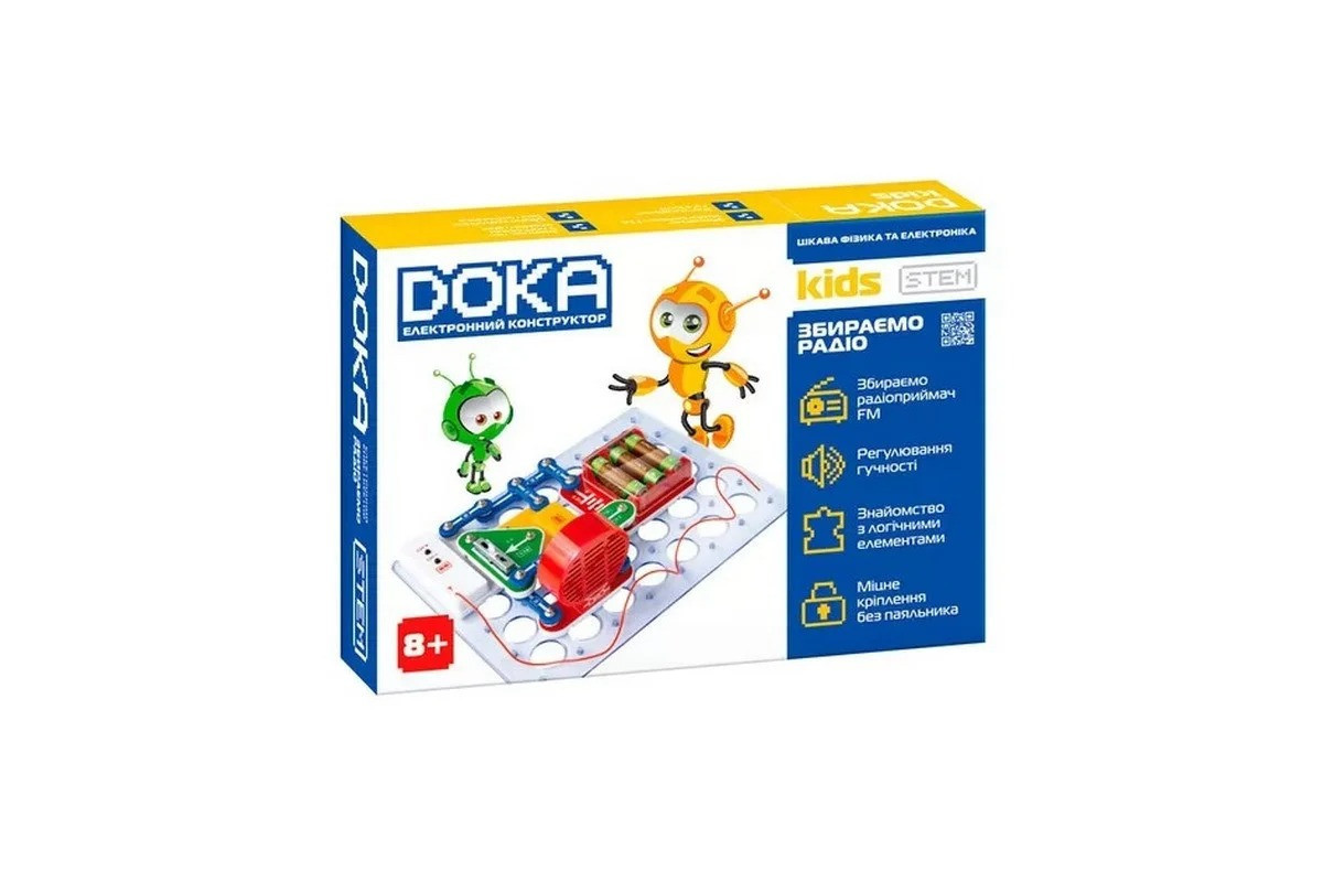 Конструктор электронный «Собираем радио» DOKA D70703 музыка и свет