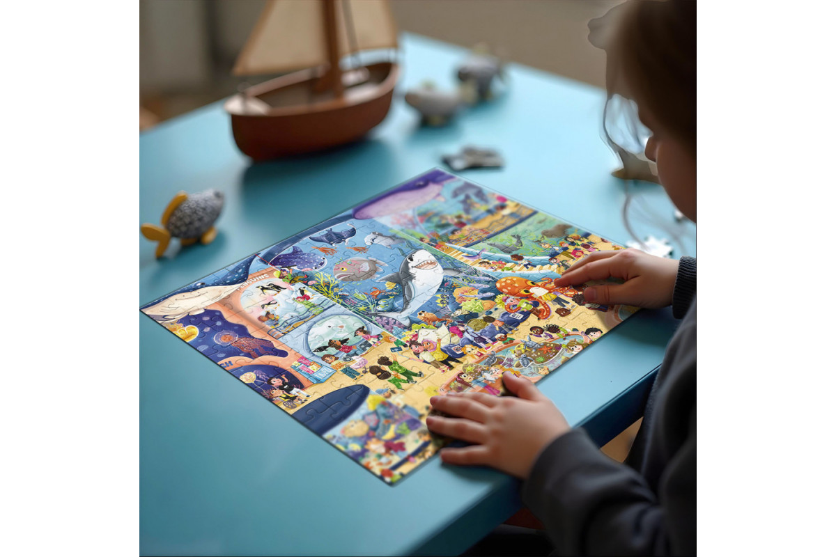 Детский виммельпазл "Музей Океанариум" 300641, 150 элементов