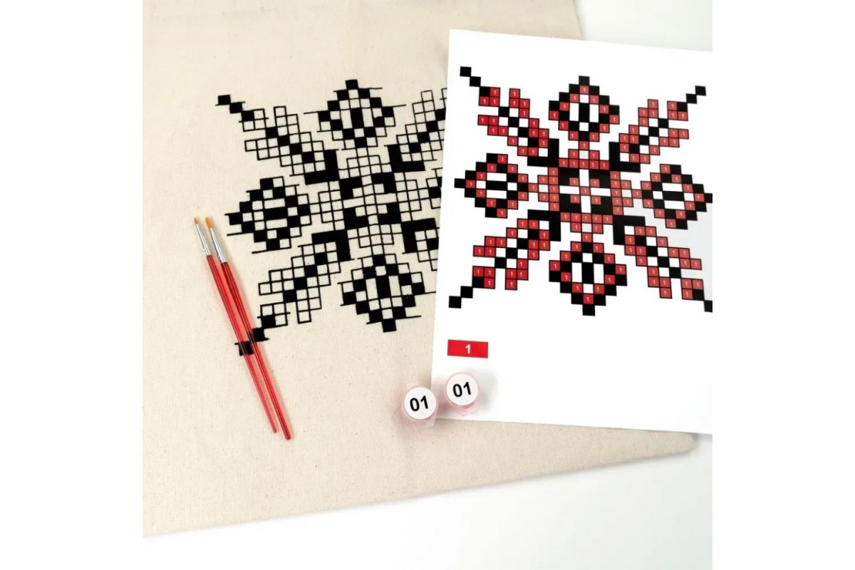 Набір для творчості екосумка-розмальовка "Вишиванка“ N0003651, 38х42 см