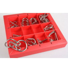 Набор головоломок 10 Metall Puzzles red Eureka 3D Puzzle 473358, 10 головоломок